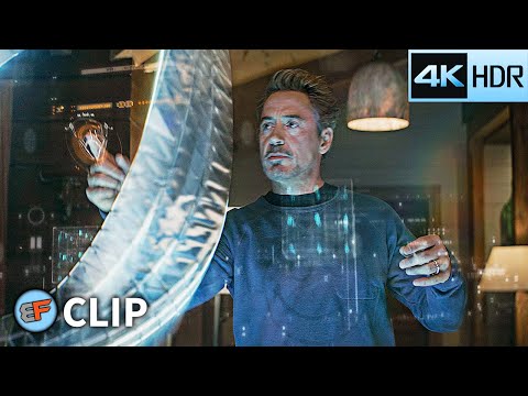 Tony Stark Figures Out Time Travel Scene | Avengers Endgame (2019) IMAX 4K HDR Movie Clip