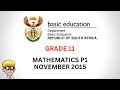2015 Maths Paper 1 Grade 11