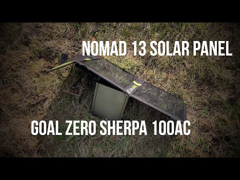 Goal Zero Sherpa 100AC + Nomad 13 first quick deployment