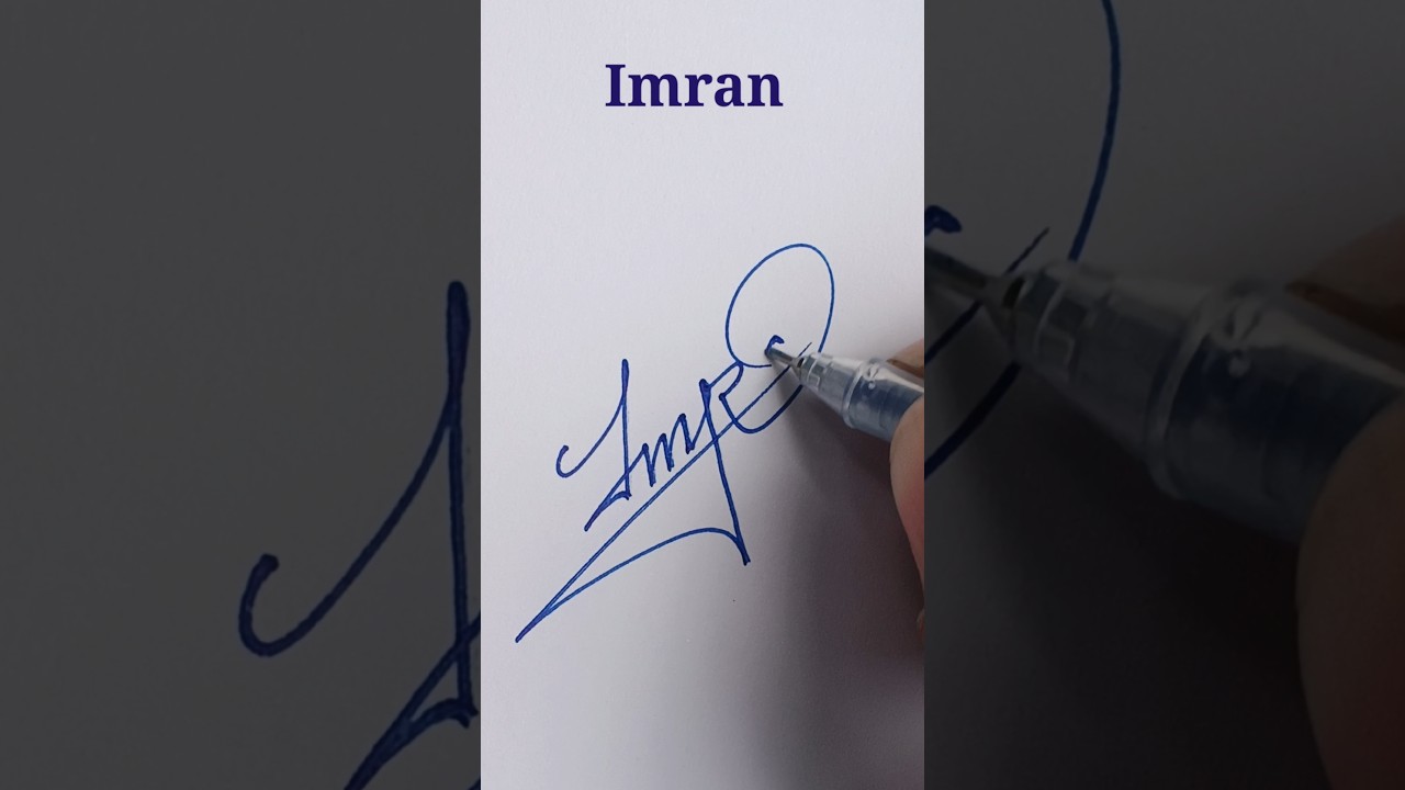 Imran name signature style.  #signature #calligraphy #creativesignature