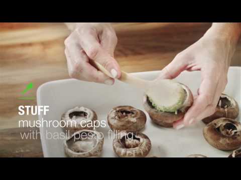 Making Mayo's Recipes: Basil pesto stuffed mushrooms