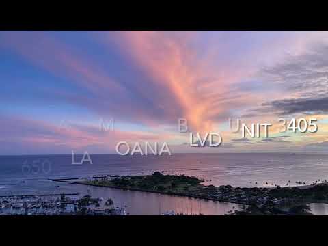 Yacht Harbour Tower Unit 3405  Honolulu luxury ocean view fire work condo living