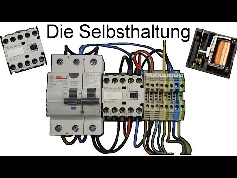 Contactor circuit - self-holding