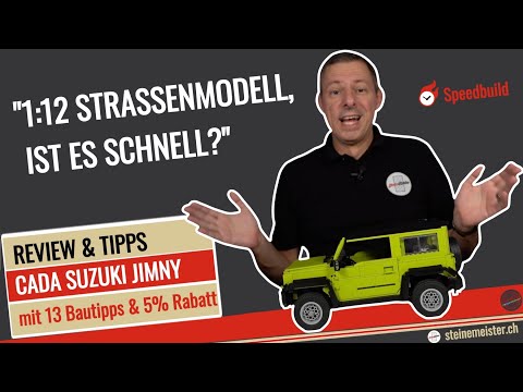 1:12 Cada Suzuki Jimny C62001W Bricks + Technic = Strassenflitzer? 🏁(Unboxing, 13 Bautipps + Fahrt)