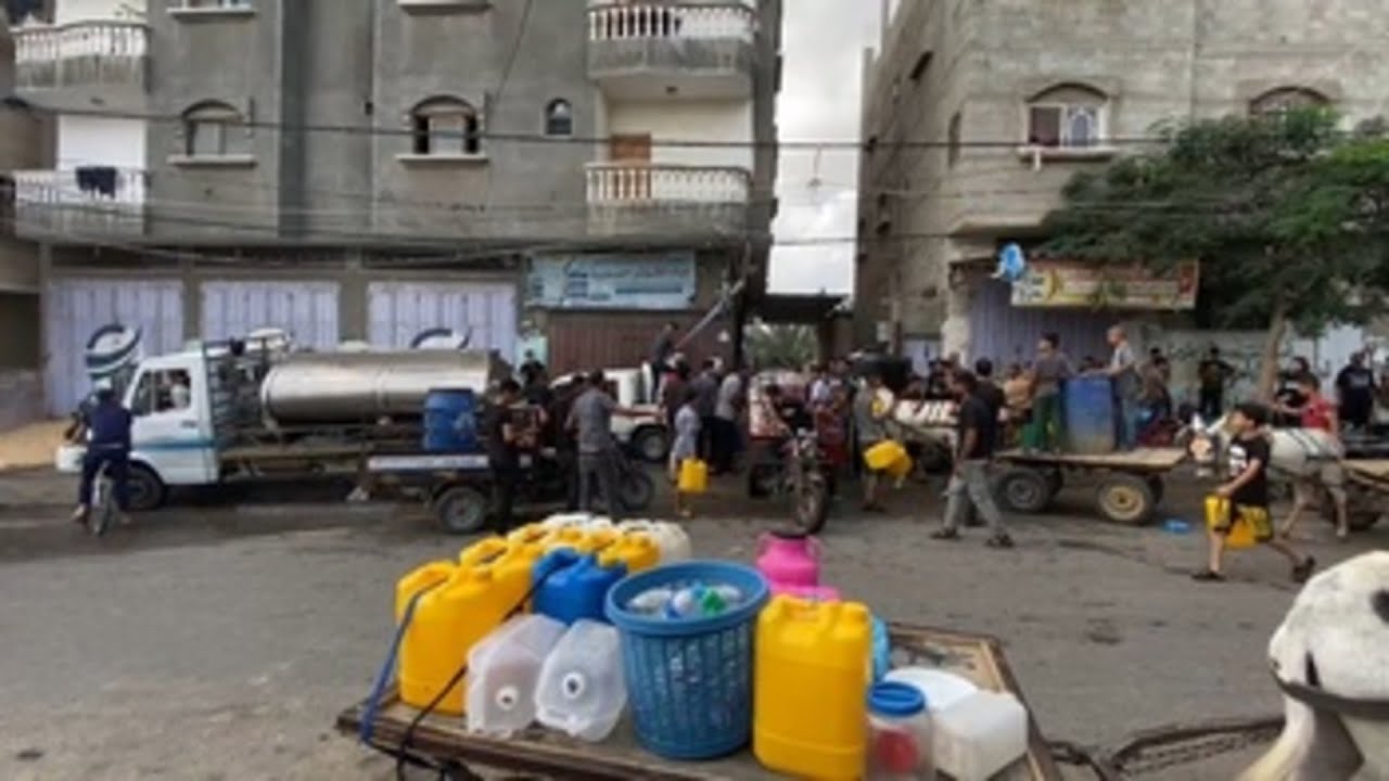 Gaza se queda sin agua por falta de energía mientras continúan los bombardeos