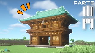 【マインクラフト】part6山門を建築してみた【山門の作り方】
