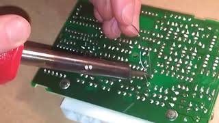 Soldering New Capacitors onto the TCM
