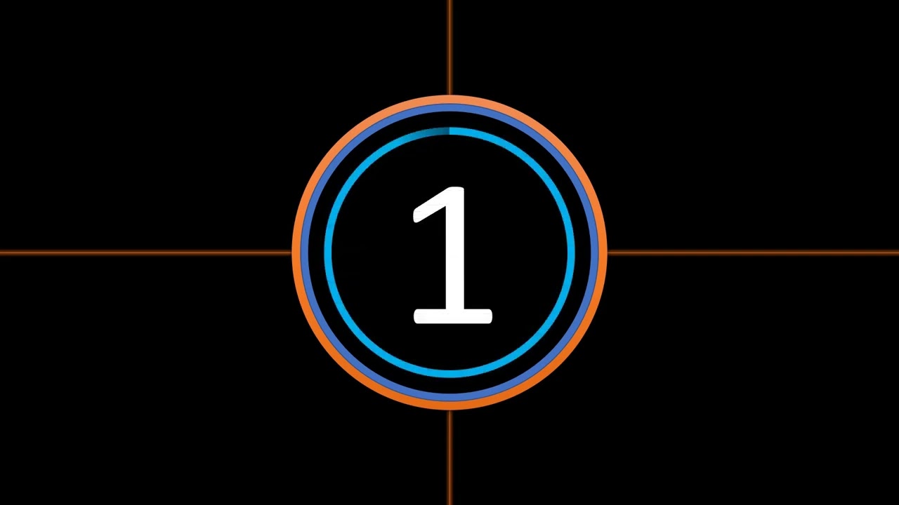 Modern Countdown Video intro light effect digital timer