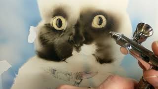 Download lagu How to paint a realistic cat using an airbrush mp3