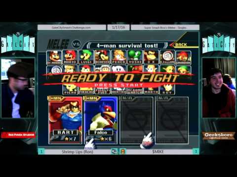 Gate City Smash 1/17/16: Shrimpy Lips (Ronzell) vs. $Mike