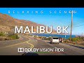 Driving Pacific Coast Highway 8K HDR Dolby Vision - Malibu Billionaire Beach Sunset Ending! ASMR