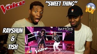The Voice 2018 Battle - Rayshun LaMarr vs. Tish Haynes Keys: &quot;Sweet Thing&quot; (AMAZING!!)