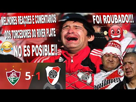 REAÇÕES E COMENTARIOS DOS TORCEDORES DO RIVER AO FLUMINENSE 5X1 RIVER PLATE CHORAM MUITO/ REACCIONES