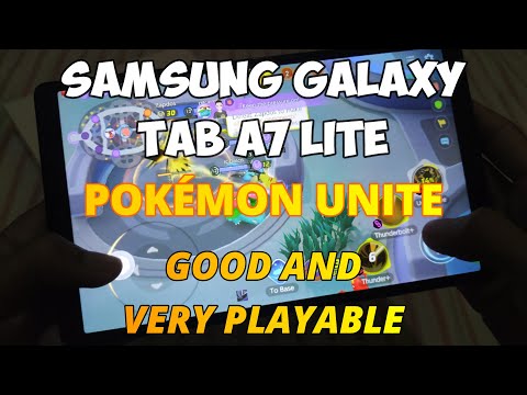 Pokémon Unite in Samsung Galaxy Tab A7 Lite (Hand Cam)