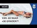 Bizar: in bikini naar uniek ijsstrand