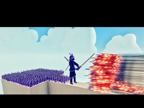 100x PURPLE GUARD +GIANT SAMURAI vs EVERY GOD - Totally Accurate Battle Simulator