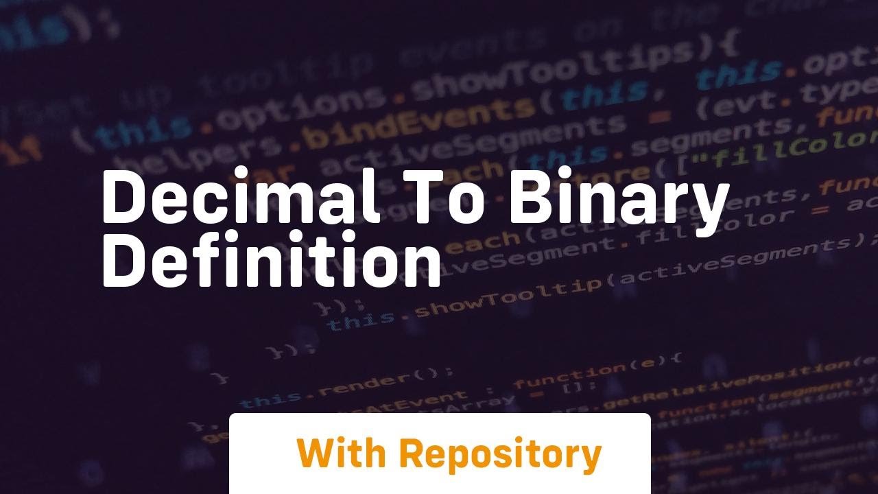 decimal to binary definition