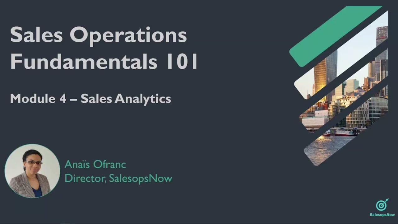 Sales Operations Fundamentals 101 - Sales Analytics -  Types of Analytics