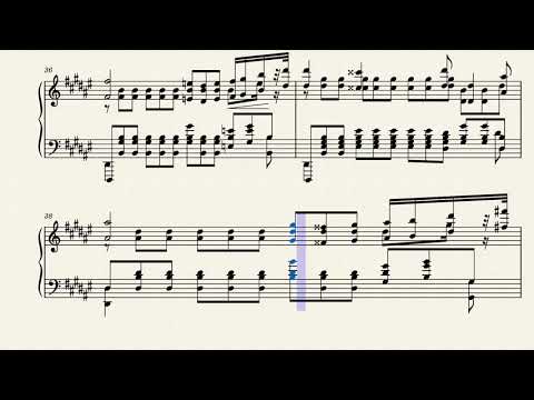 Scriabin op.8 n.12 in just intonation (Based on Sultanov performance)