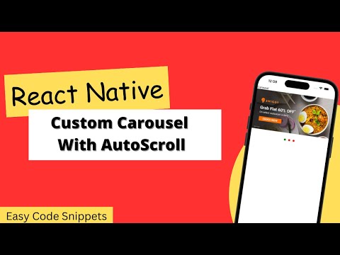 Let's Build a Swiggy Like Custom Carousel with Auto Scroll Auto Play in React Native 🔥