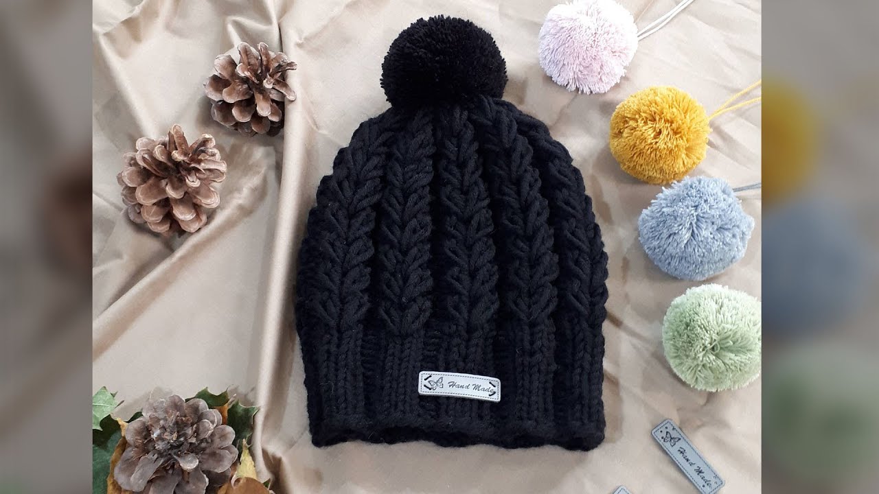 JAK ZROBIĆ CZAPKĘ NA DRUTACH ZE ŚCIEGIEM KŁOSKÓW. HOW TO MAKE KNITTINGHAT.