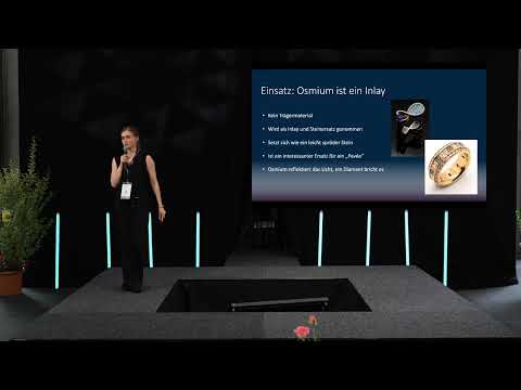 Scarlett Clauss - Vortrag zu Osmium und Osmium Schmuck auf der Intergem 2023 (Idar Oberstein)