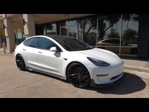 Tesla Model 3 with Vossen HF 4T Wheels *Walkaround*