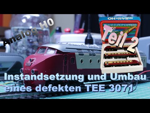 Umbau Steuerwagen / TEE Märklin 3071: Beleuchtung und Innenausstattung - Märklin Modellbahn H0