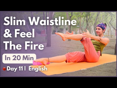 20 min Yoga for Slimmer Waistline + Manipura Chakra Activation | Day 11