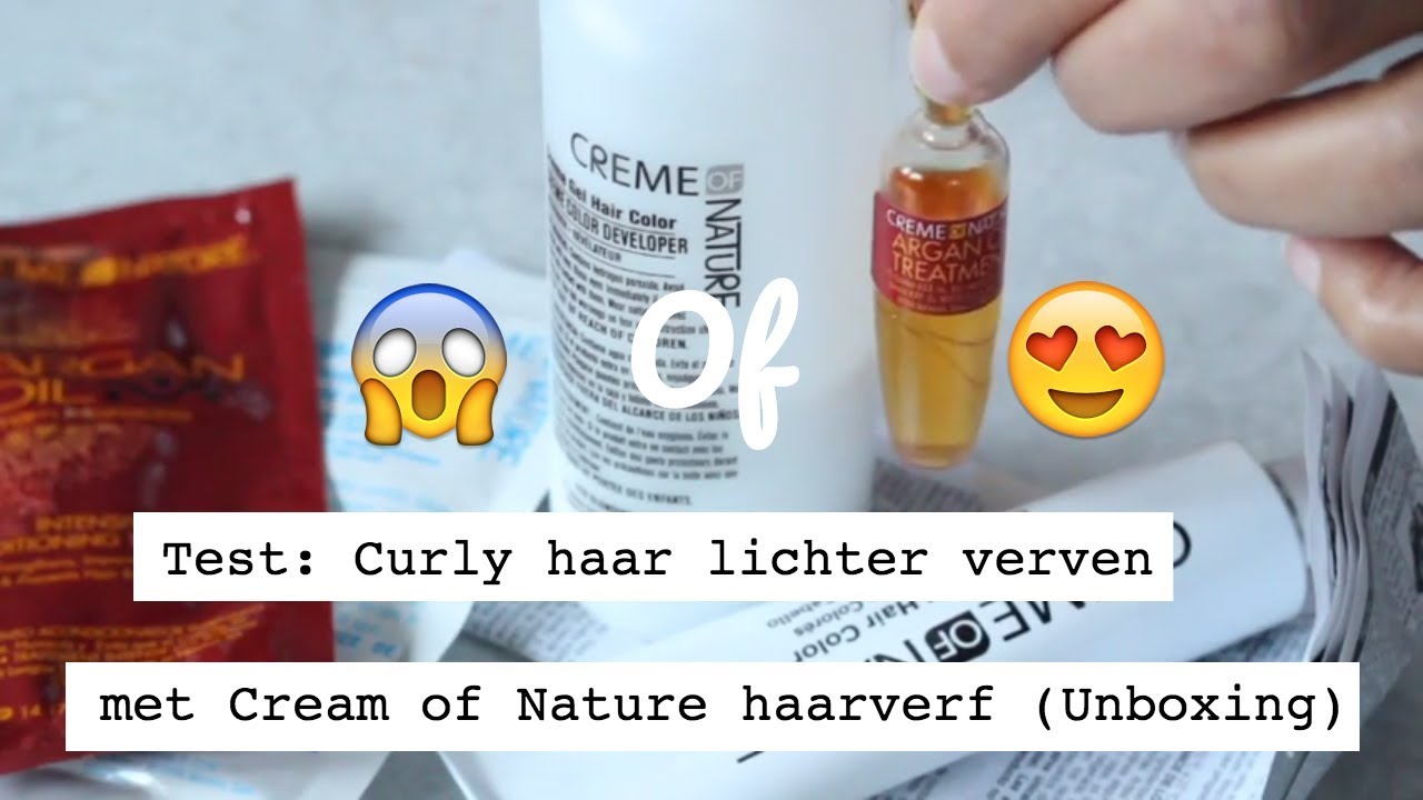 Krullen blonderen met Creme of Nature Light Golden Blonde (van donker naar blond)