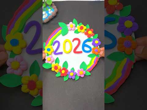Diy New Year 2026 Clay Show piece For kids/ #kidscraft #giftideas #newyear #shortfeed