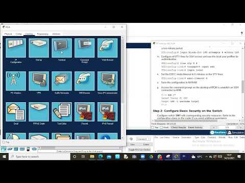 Lab 16.4.6 – Packet Tracer – Configure Secure Passwords and SSH
