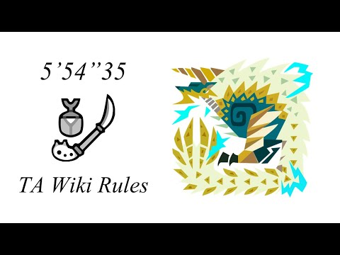MHW IB: M6★ Special Arena | MR Zinogre | Insect Glaive - 5'54'35 (TA Wiki Rules)