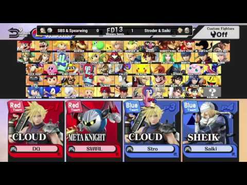 FD13 Doubles Winners Semis - SBS & Spearwing (Red) vs Stroder & Saiki (Blue)