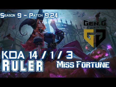 Gen Ruler MISS FORTUNE vs VAYNE ADC - Patch 9.24 KR Ranked