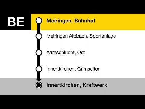 Bahnersatz R71 | Ansagen Meiringen - Innertkirchen | PostAuto