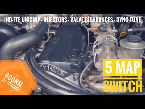1HD-FTE - Adjust the valve clearances, change the fuel lines, add +30 injectors & Uni-x dyno tune