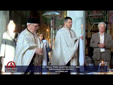 ACTUALITATI NATIONALE - IASI - BISERICA BARBOI - SLUJBA DE POMENIRE DORU DINU GLAVAN 29 10 2022