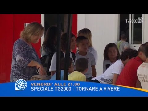 "Tornare a vivere", speciale TG2000 in diretta da Amatrice venerdì 23 settembre