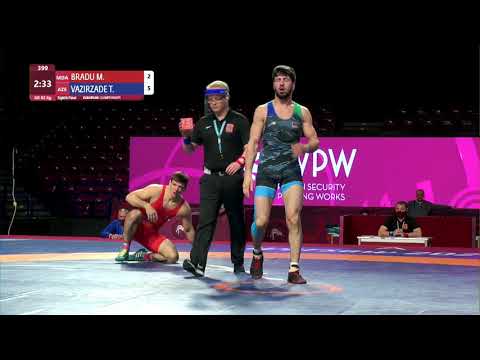 1/8 GR - 82 kg: M. BRADU (MDA) v. T. VAZIRZADE (AZE)