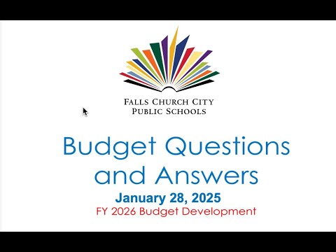 FCCPS FY 2026 Budget Work Session #1