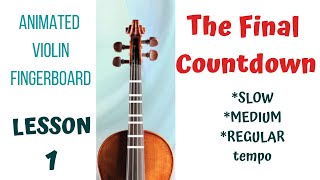 Download lagu THE FINAL COUNTDOWN - Learn how to play the violin without notes - ANIMATED VIOLIN - LESSON 1 mp3