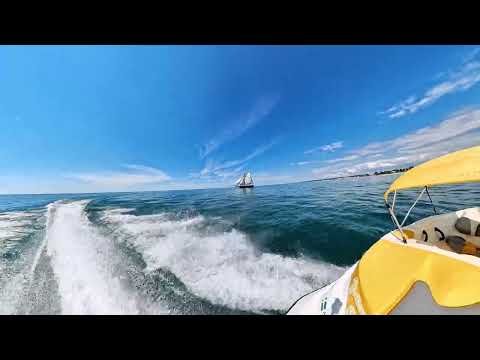 South Beach, Sail Boat Circle, South Haven Michigan. 8-22-2025. Insta360 X5.