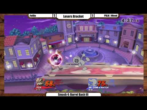 BSG Barrel Bash 3 (Smash 4 Singles) - PBLK|WOOD vs Feffle