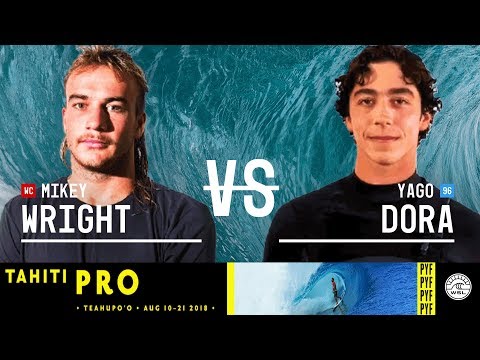 Mikey Wright vs. Yago Dora - Round Three, Heat 9 - Tahiti Pro Teahupo'o 2018