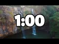 1 Minute Timer Relaxing Music Lofi Waterfall Background