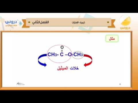 الثالث الثانوي| الفصل الدراسي الثاني 1438/ كيمياء | الاسترات