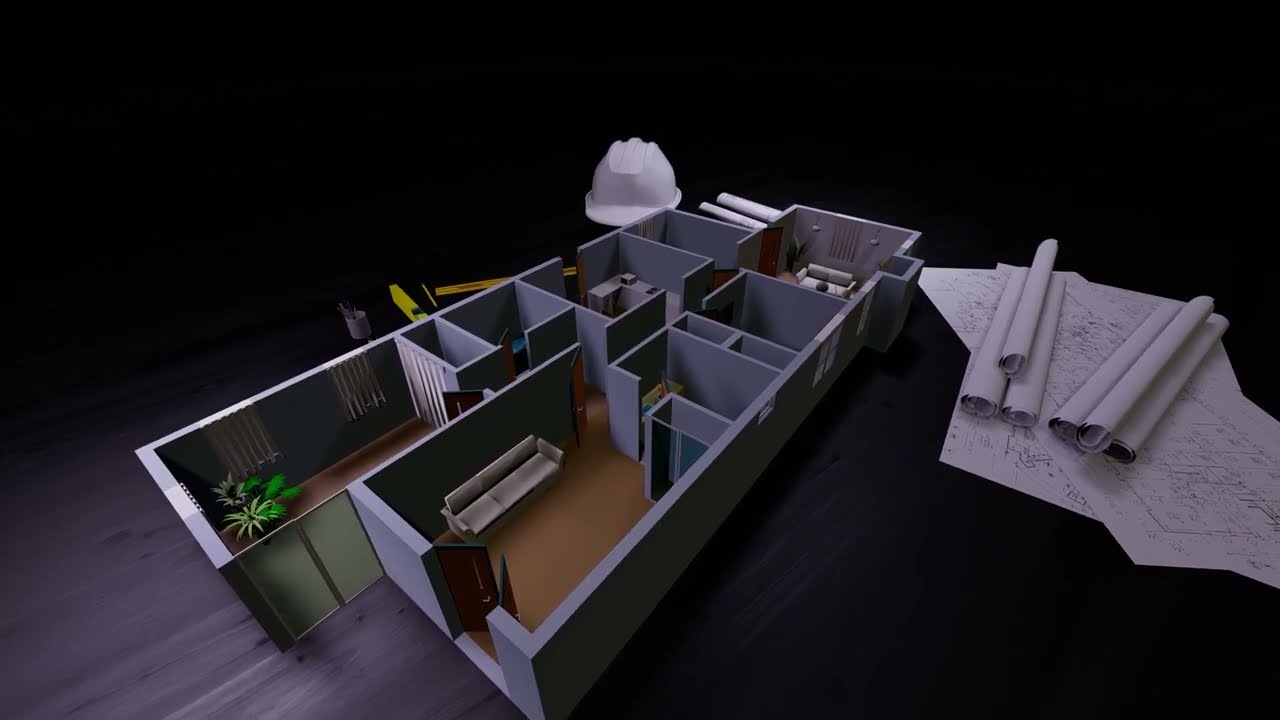 3d architectural floorplan 2022 | Stock | NO COPYRIGHT | ANIMATION | ELEMENTS