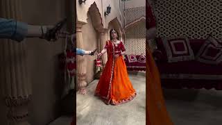 Orange Raw Silk Lehenga Choli with Potli - Video 4