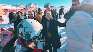 Dünyanın dört bir yanından gelen misafirlerimiz Erciyes’in tadını çıkarmaya devam ediyor.🎿 ❤️🏔️